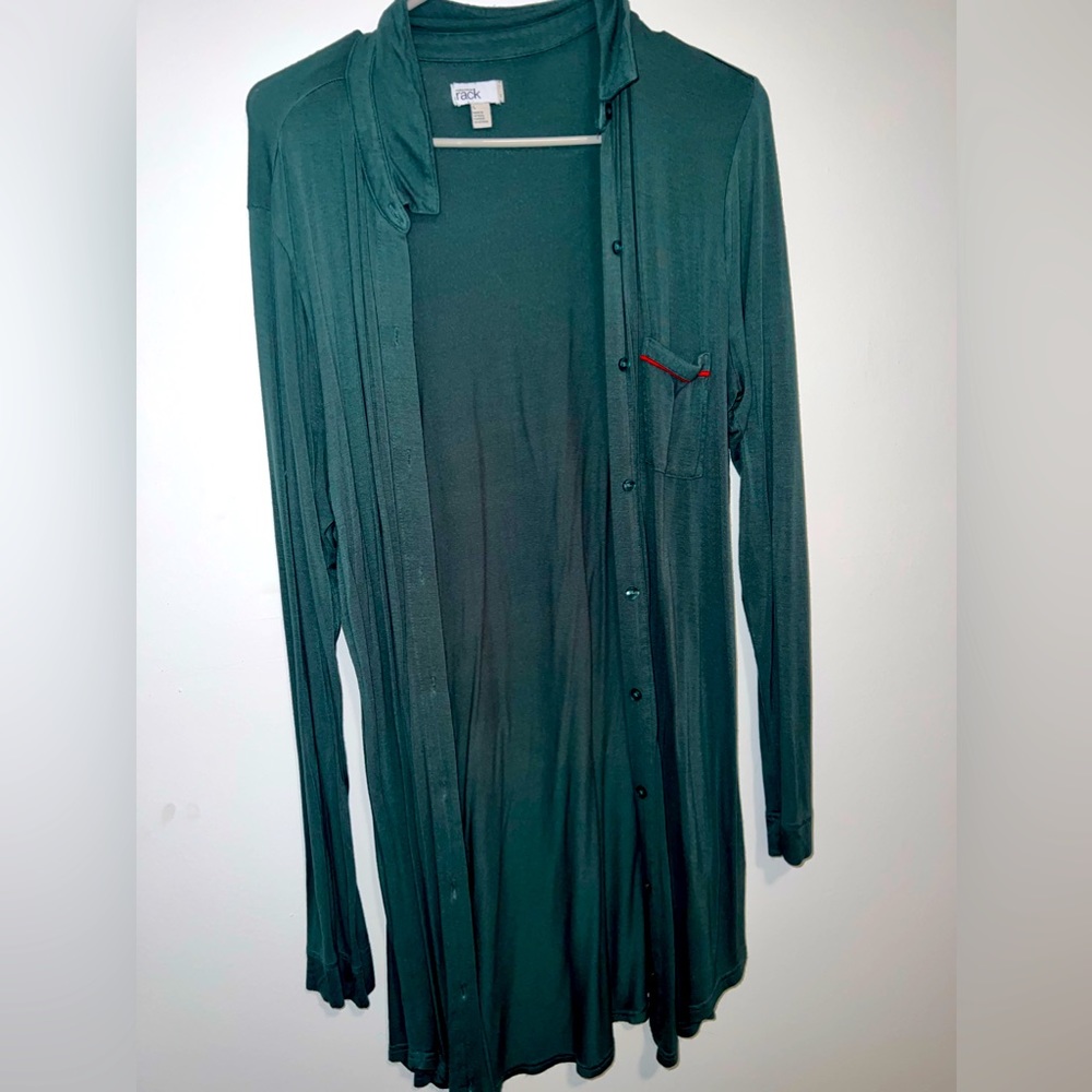Nordstrom rack super soft long nightshirt. Green.